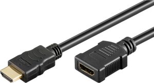 Kabel Neutralle Przedłużacz do kabli video HDMI M - HDMI F, HDMI 2.0 - Premium High Speed, 2m, pozłacane złącza, czarny 1