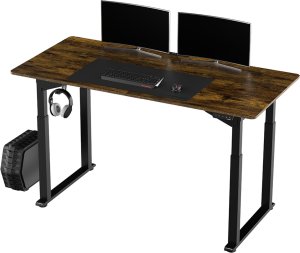 Biurko Ultradesk Biurko, elektycznie regulowany, brązowa płyta, 160x75 cm, 74-116 cm, UPLIFT, z podkładką pod mysz XXL, ULTRADESK 1