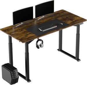 Biurko Ultradesk Biurko, elektycznie regulowany, brązowa płyta, 160x75 cm, 74-116 cm, UPLIFT, z podkładką pod mysz XXL, ULTRADESK 2
