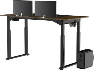 Biurko Ultradesk Biurko, elektycznie regulowany, brązowa płyta, 160x75 cm, 74-116 cm, UPLIFT, z podkładką pod mysz XXL, ULTRADESK 4