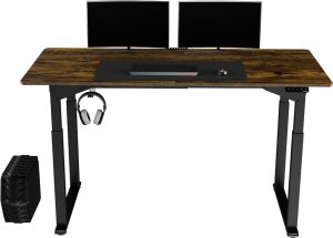 Biurko Ultradesk Biurko, elektycznie regulowany, brązowa płyta, 160x75 cm, 74-116 cm, UPLIFT, z podkładką pod mysz XXL, ULTRADESK 5