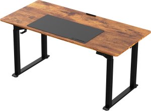 Biurko Ultradesk Biurko, elektycznie regulowany, brązowa płyta, 160x75 cm, 74-116 cm, UPLIFT, z podkładką pod mysz XXL, ULTRADESK 6