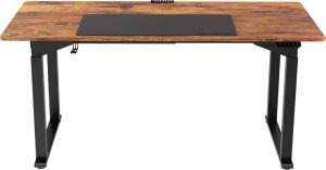 Biurko Ultradesk Biurko, elektycznie regulowany, brązowa płyta, 160x75 cm, 74-116 cm, UPLIFT, z podkładką pod mysz XXL, ULTRADESK 7