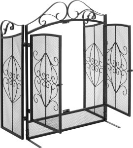 Hillvert Parawan osłona kominkowa zdobiona otwierana 3 cz. 150 x 83 cm 3
