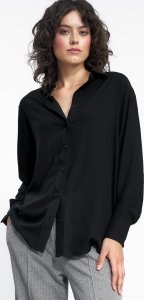 Nife Czarna wiskozowa koszula - K73 (kolor czarny, rozmiar 36) 1
