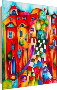 Feeby Obraz Deco Panel, Kolorowe miasteczko (Rozmiar 60x90) 1