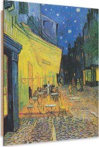 Feeby Obraz Deco Panel, Taras kawiarni w nocy - V. van Gogh reprodukcja (Rozmiar 80x120) 1