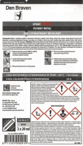 Den Braven KLEJ DWUSKŁADNIKOWY EPOKSYDOWY Epoxy-Metal 2x20 ml 2