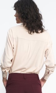 Nife Beżowa wiskozowa koszula - K73 (kolor beż, rozmiar 36) 1