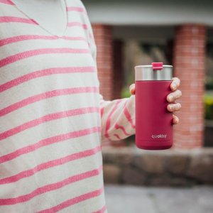 Quokka Boost Coffee Tumbler - Kubek termiczny ze stali nierdzewnej z zaparzaczem 400 ml (Maroon) 2