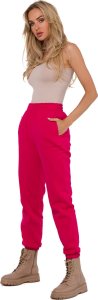 MOE M760 Spodnie dresowe z przeszyciami na nogawkach - malinowe (kolor róż, rozmiar XL) 1