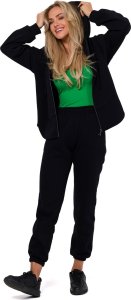 MOE M761 Bluza z kapturem zasuwana na zamek - czarna (kolor czarny, rozmiar L/XL) 3