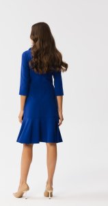 Stylove S346 Sukienka z wiązaniem przy szyi - chabrowa (kolor royalblue, rozmiar XL) 2