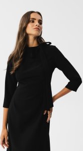 Stylove S346 Sukienka z wiązaniem przy szyi - czarna (kolor black, rozmiar S) 3