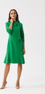 Stylove S346 Sukienka z wiązaniem przy szyi - soczysty zielony (kolor green, rozmiar L) 1