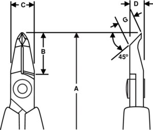 Bahco Ucinaki ukośne 45 cięcie 0.2-1.0 mm BAHCO 2