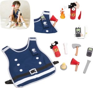 Classic World CLASSIC WORLD Little Firefighter Set Costume Tools 8 pcs. 1