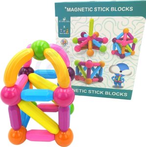 Woopie WOOPIE Magnetyczne Klocki Konstrukcyjne Edukacyjne Duże Grube 28 el. 9