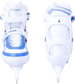 Action Damskie łyżwy regulowane Frio r. 29 - 32 biało - niebieskie - 13347-XS 2
