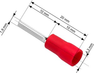 Blow 43-021# Konektor tulej.izol.1,9/20mm kabel 4,3mm 1