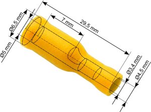 Blow 43-051# Konektor izol.gn. 5,0/24,5mm żółty 1
