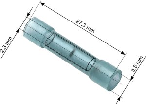 Blow 43-092# Konektor izol.łącz.27,3/3,8/2,3niebieski 1