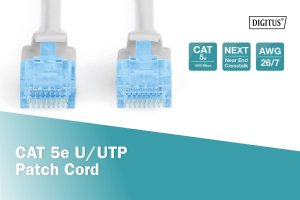 ACC Digitus | CAT 5e | Patch cable | Unshielded twisted pair (UTP) | Male | RJ-45 | Male | RJ-45 | Grey | 0.5 m 2