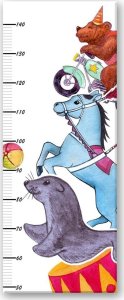 Feeby Miarka wzrostu, Cyrkowe zwierzęta (Rozmiar 40x100) 3