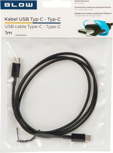 Kabel USB Blow USB-C - USB-C 1 m Czarny 2