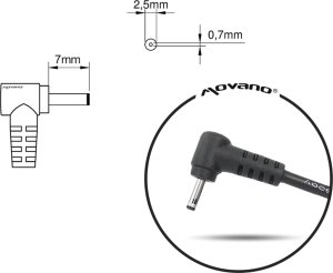 Kabel zasilający Movano Przewód do zasilacza / ładowarki Asus (2.5x0.7) 4