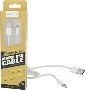 Kabel USB Romoss USB-A - microUSB 1 m Srebrny 4