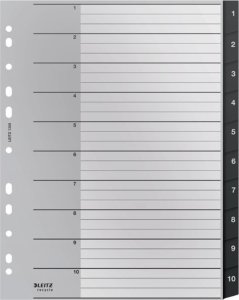 Leitz Przekładki Recycle* 1 - 10, A4, PP, czarne 12080000 4