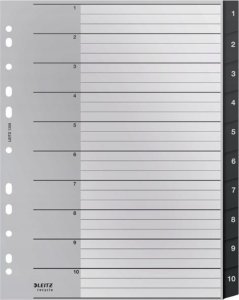 Leitz Przekładki Recycle* 1 - 10, A4, PP, czarne 12080000 6