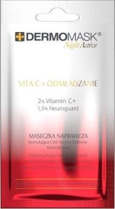 LBIOTICA / BIOVAX L`BIOTICA Dermomask Night Active Maseczka naprawcza na twarz - Vita C + Odmładzanie 12ml 1