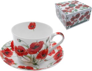 Brookes Empireware Filiżanka śniadaniowa ze spodkiem - Poppy (FBCh) 1