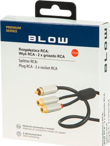 Kabel Blow RCA (Cinch) - RCA (Cinch) x2 0.15m czarny 2