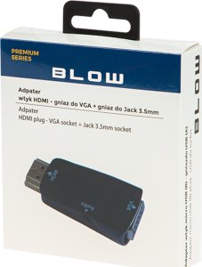 Adapter AV Blow 92-121# Przej.hdmi wtyk - vga gniazdo+gn.3,5 2