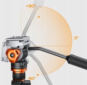 Głowica Kf Głowica Olejowa Video Panoramiczna K&F FH-03 5kg Metal 1/4 3/8 Arca Swiss / FH-03 / KF31.087 6