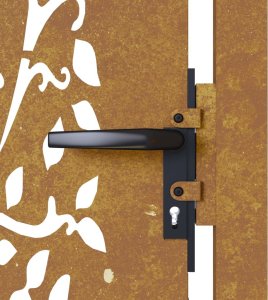 vidaXL Furtka ogrodowa, 105x130 cm, stal kortenowska, motyw drzewa 7