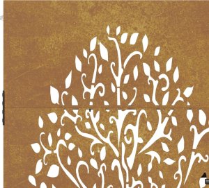 vidaXL Furtka ogrodowa, 105x130 cm, stal kortenowska, motyw drzewa 8