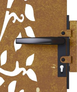 vidaXL Furtka ogrodowa, 85x125 cm, stal kortenowska, motyw drzewa 7