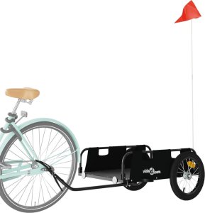 vidaXL Przyczepka rowerowa, czarna, tkanina Oxford i żelazo 3