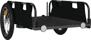 vidaXL Przyczepka rowerowa, czarna, tkanina Oxford i żelazo 4