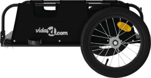 vidaXL Przyczepka rowerowa, czarna, tkanina Oxford i żelazo 6