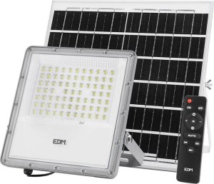 Naświetlacz EDM Reflektor LED EDM Pilot do zdalnego sterowania Panel słoneczny fotowoltaiczny 200 W 1500 Lm 35 x 35 cm 23,8 x 23,3 x 4,3 cm (650 1