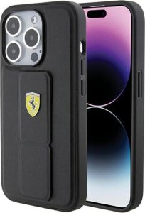 Ferrari Ferrari Grip Stand Metal Logo - Etui iPhone 15 Pro Max (czarny) 1