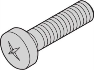 SCHROFF Śruba z łbem płaskim SCHROFF, M4x10 1