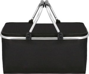 Springos Torba termiczna 47x28x23 cm 30L kosz termiczny piknikowy na jedzenie czarny UNIWERSALNY 3