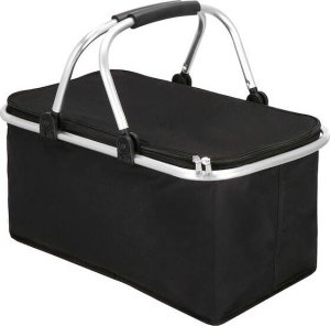Springos Torba termiczna 47x28x23 cm 30L kosz termiczny piknikowy na jedzenie czarny UNIWERSALNY 5