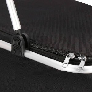 Springos Torba termiczna 47x28x23 cm 30L kosz termiczny piknikowy na jedzenie czarny UNIWERSALNY 6